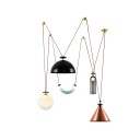 Roll & Hill - Shape Up 5-Piece Chandelier V1